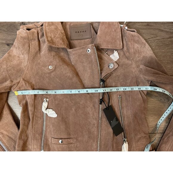 Blank NYC coffe bean Suede Moto Jacket NWT Small - Picture 9 of 13